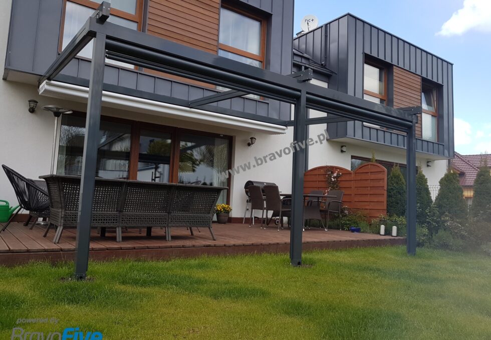 Dach membranowy pergoli EVA nad tarasem &ndash; Świnoujście