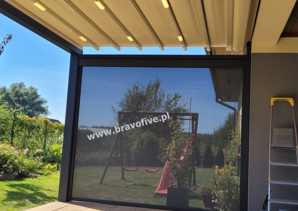 Pergola membranowa RS 1300 Flat z otwieranym dachem