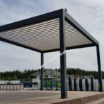 nowoczesna pergola aluminiowa lamelowa BIO 120 Bydgoszcz