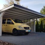 nowoczesna wiata garażowa, carport, model MODERNO