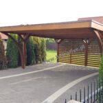 wiata garażowa z drewna, carport