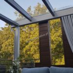 nowoczesne zadaszenie tarasu-pergola tarasowa, ścianka żaluzjowa, dach szklany, firany do zadaszenia nowoczesne zadaszenie tarasu-pergola tarasowa, ścianka żaluzjowa, dach szklany, firany do zadaszenia